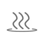 warm air icon in grayscalre